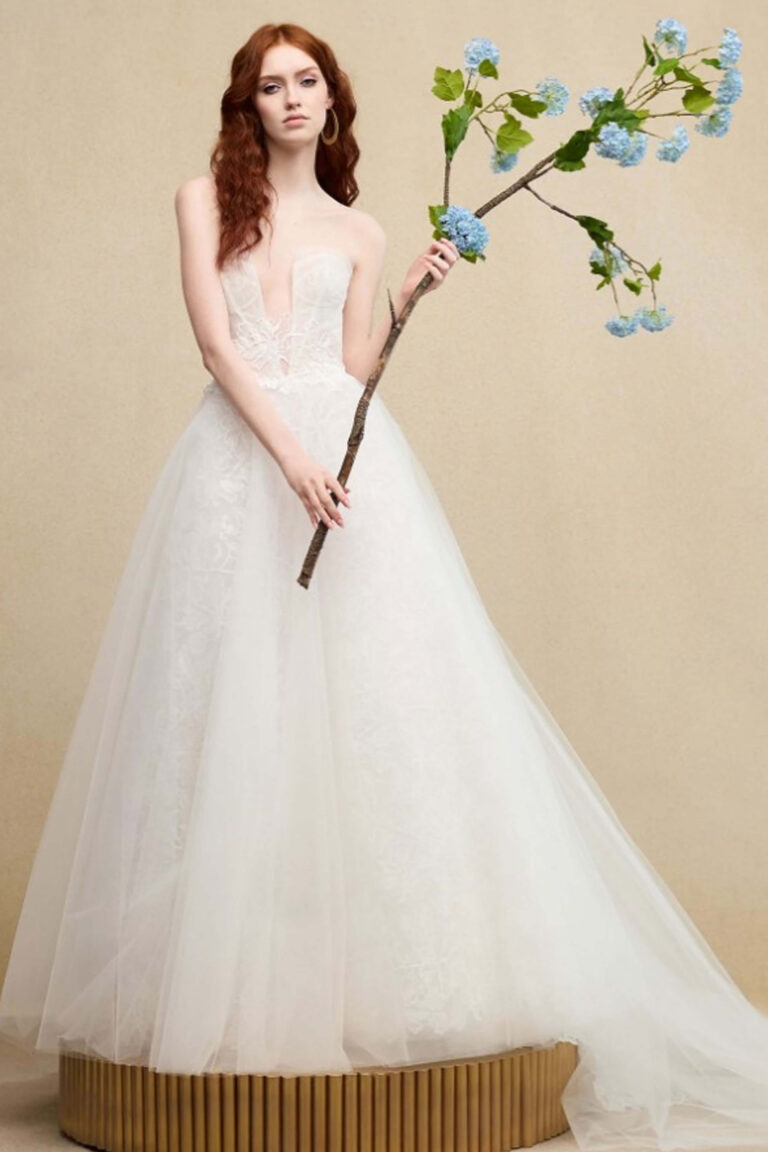 D154 フランス 脱ご 花嫁 ウェディングドレスg 