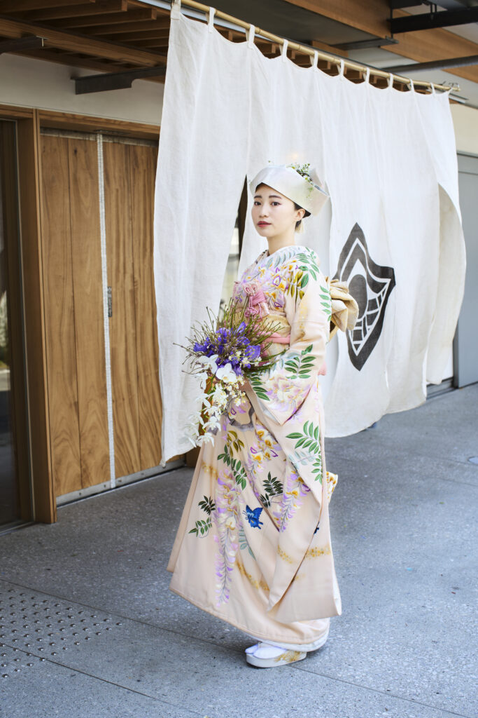 引振袖　和装婚　藤の花　本振袖　和装コーディネート　Japanese Kimono Wedding　Juno　ジュノ