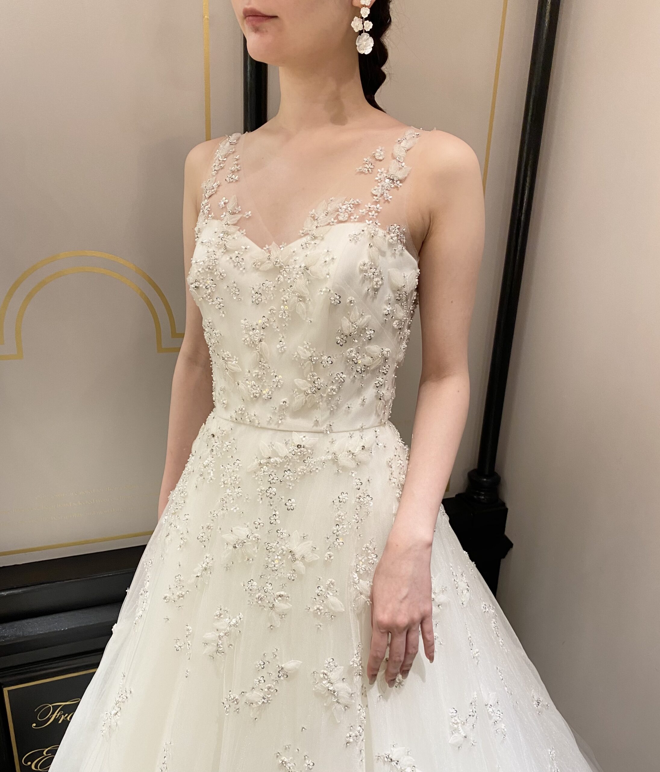 KENNETH POOL ケネスプール ウェディングドレス Weddingdress ビーディング　ドレス　フラワーモチーフ