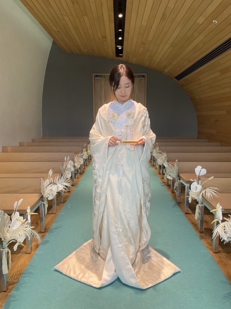 白無垢　和装コーディネート　Japanese Kimono Wedding　吉祥花の丸紋　JUNO　ジュノ