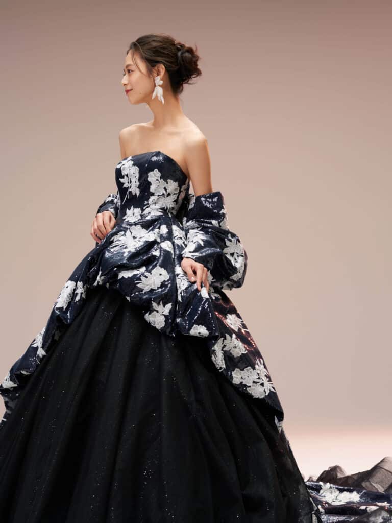 04₋12288 SOPHIE カラードレス dress navy ネイビー オフショルダー エスム esum