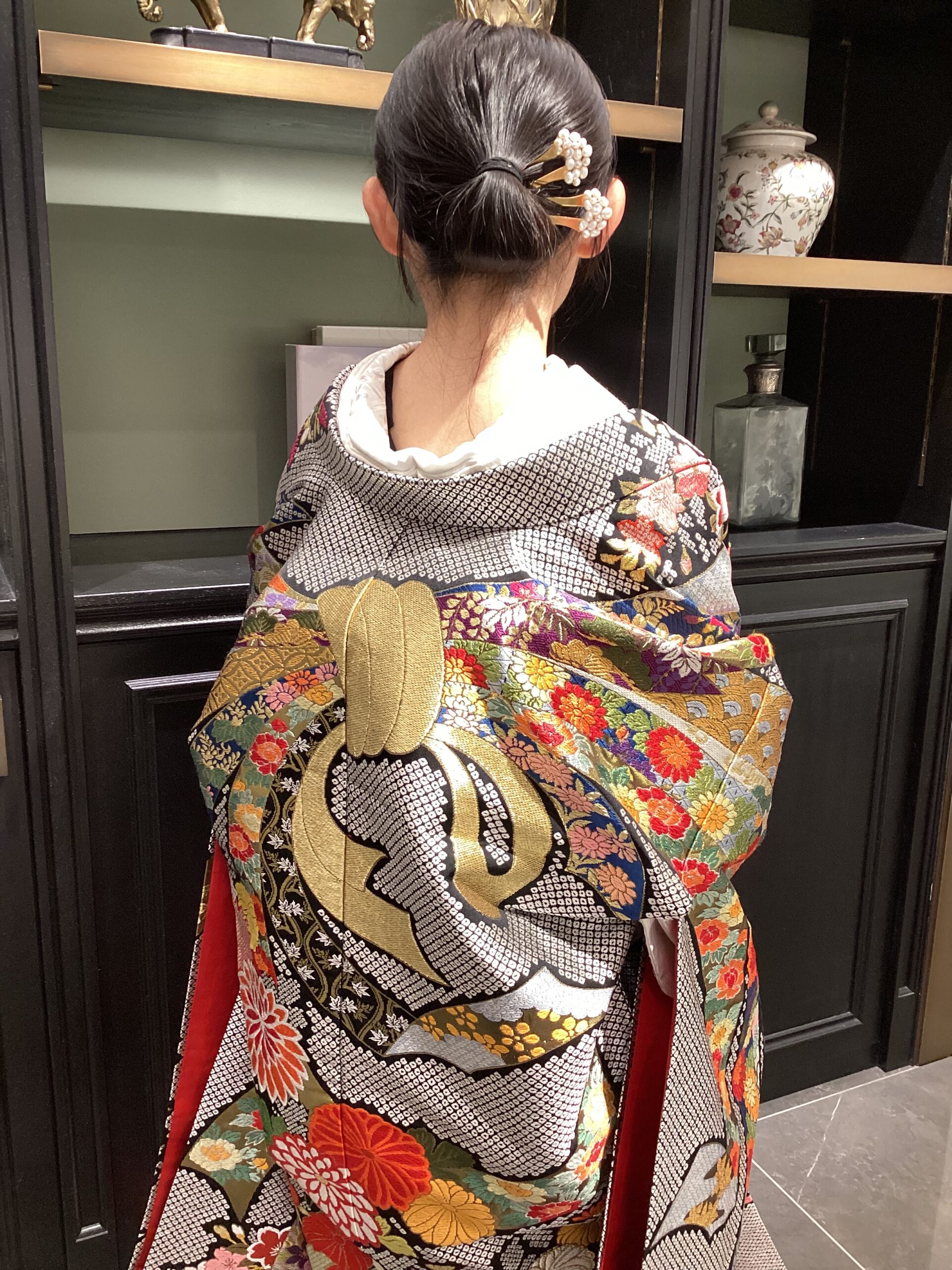 和装　和装コーディネート　疋田熨斗花車文　ひったのしはなぐるまもん　色打掛　Japanese wedding　KIMONO　JUNO　ジュノ