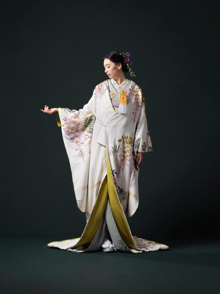 色打掛　JUNO　万葉藤に蝶　ENISHI 和装　和装コーディネート　ジュノ
