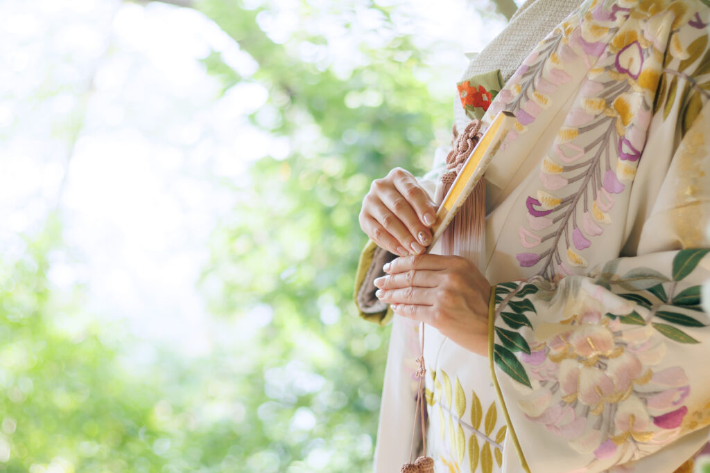 色打掛　JUNO　万葉藤に蝶　ENISHI 和装　和装コーディネート　ジュノ
