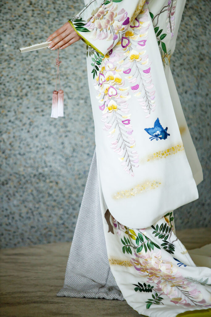 色打掛　JUNO　万葉藤に蝶　ENISHI 和装　和装コーディネート　ジュノ