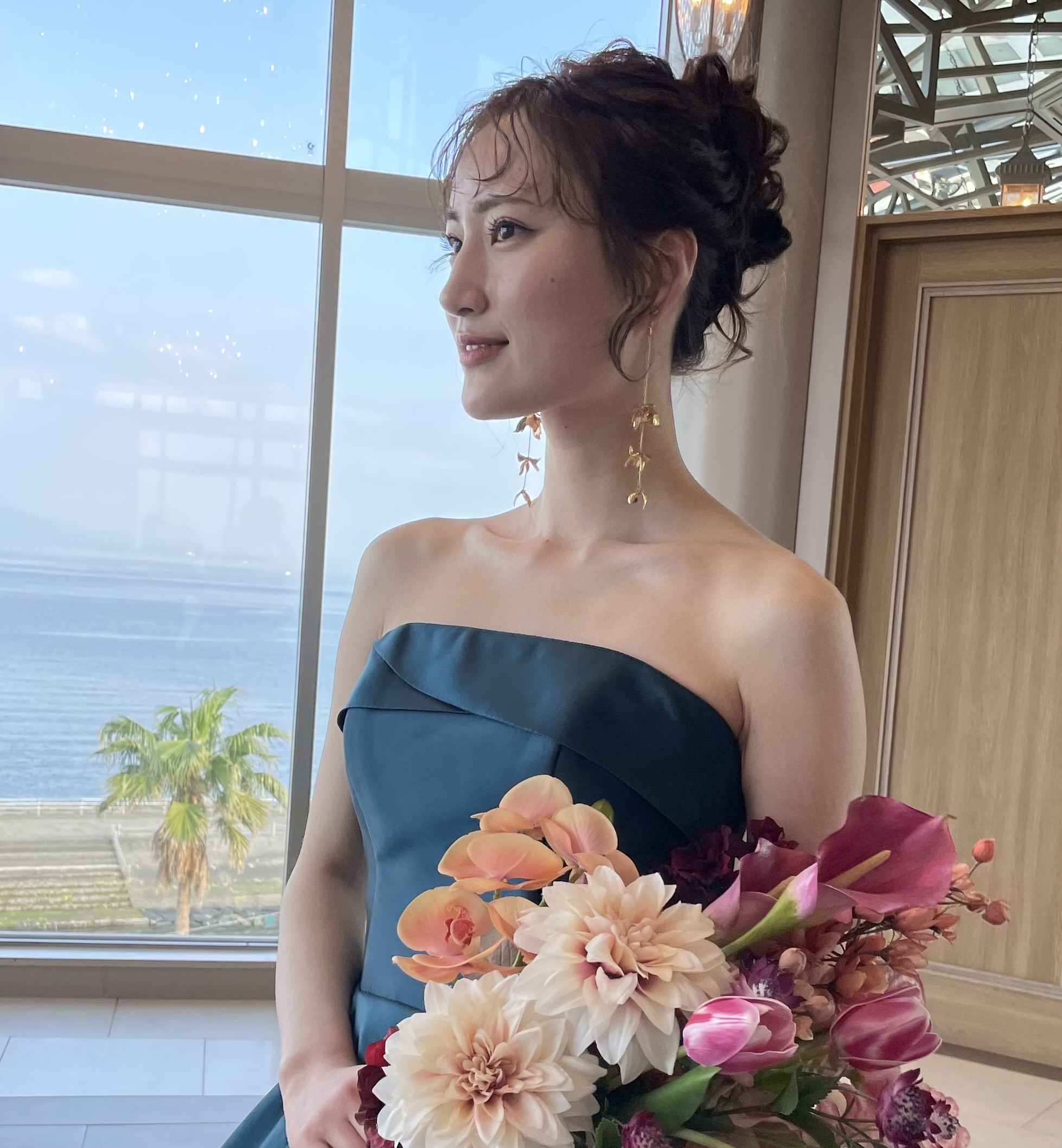 esum エスム　AGI　アギー　カラードレス　Color Dress　ピーコックグリーン　Green　JUNO　ジュノ